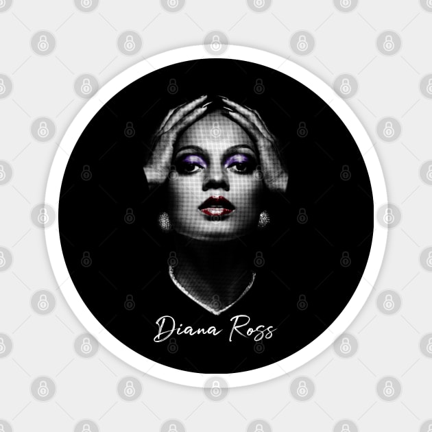 Diana Ross silhouette Magnet by BAJAJU